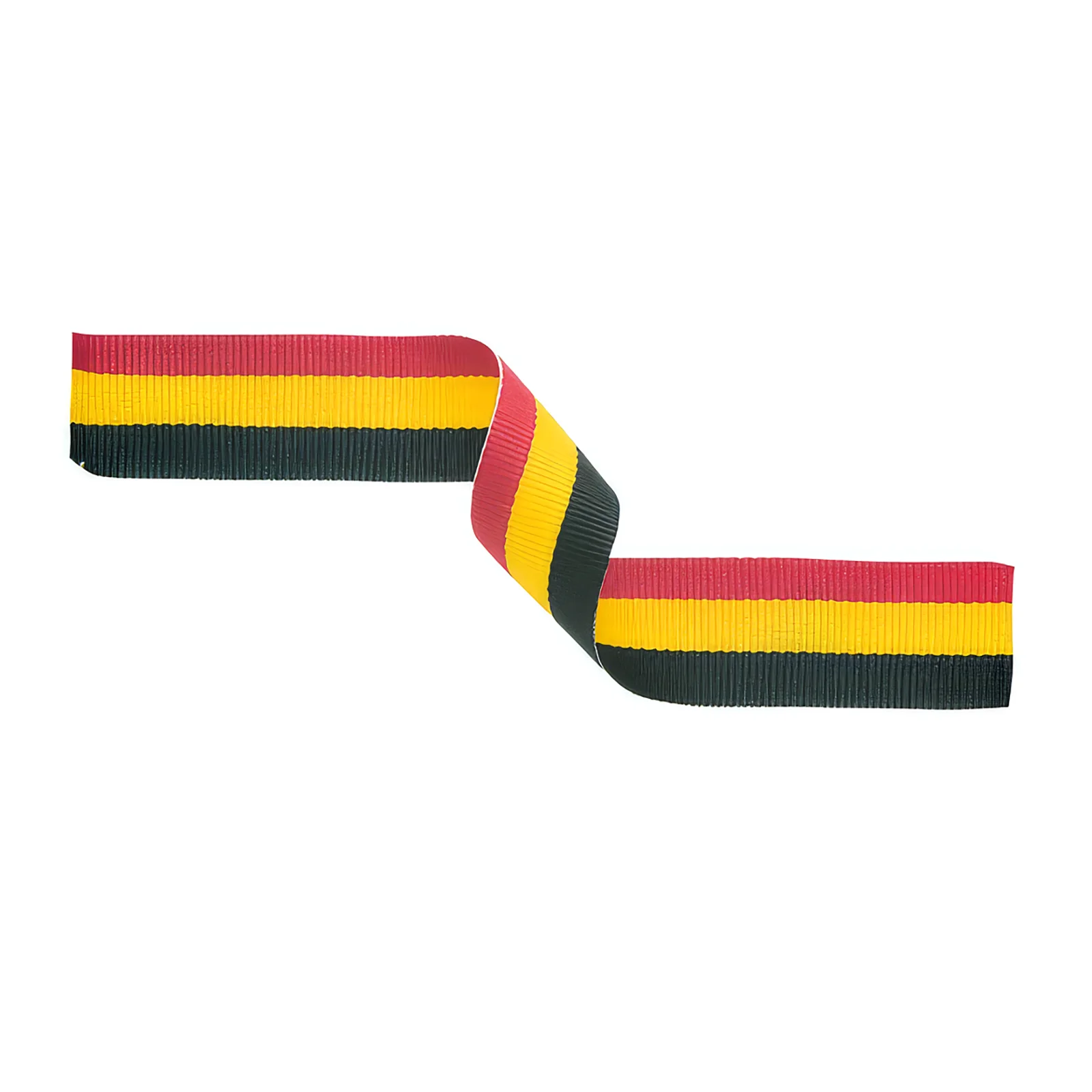 MR14.webp Medal Ribbon Red Yellow & Black 395x22mm - Image 1