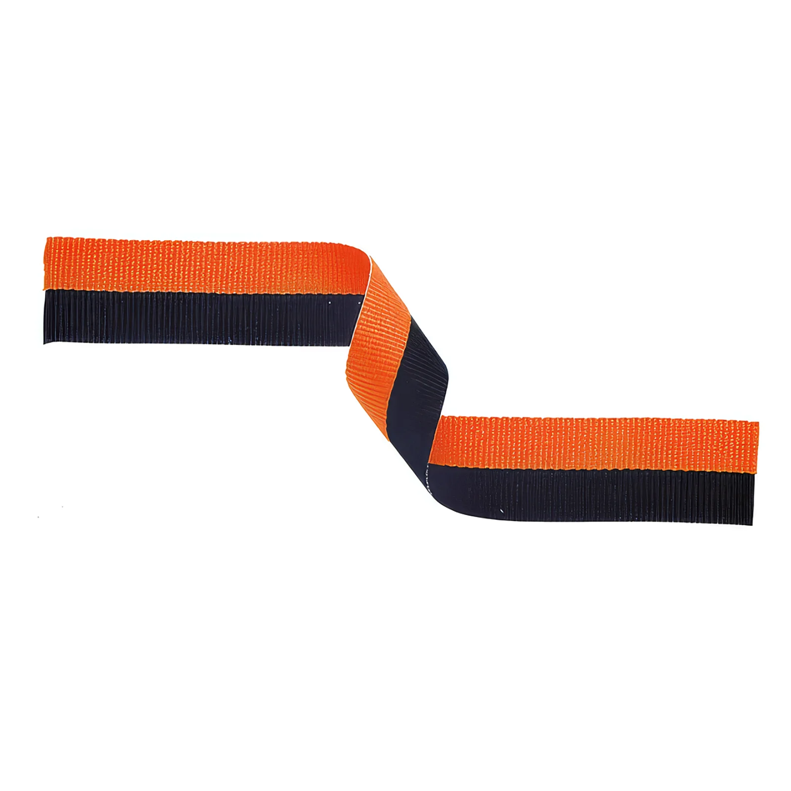 MR16000.webp Medal Ribbon Orange & Black 395x22mm - Image 1