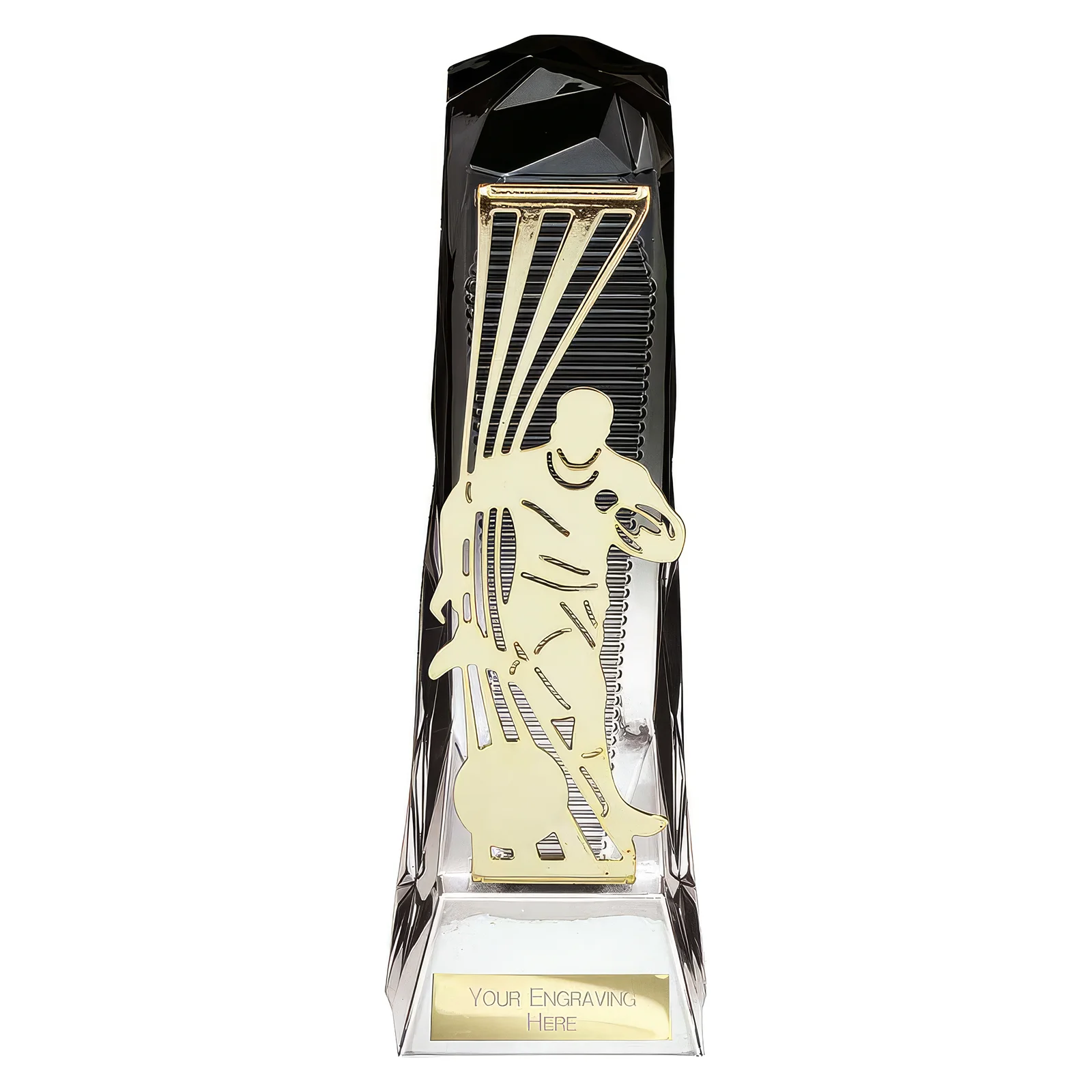 PA24018A.webp Shard Rugby Award Carbon Black & Ice Platinum 230mm - Image 1