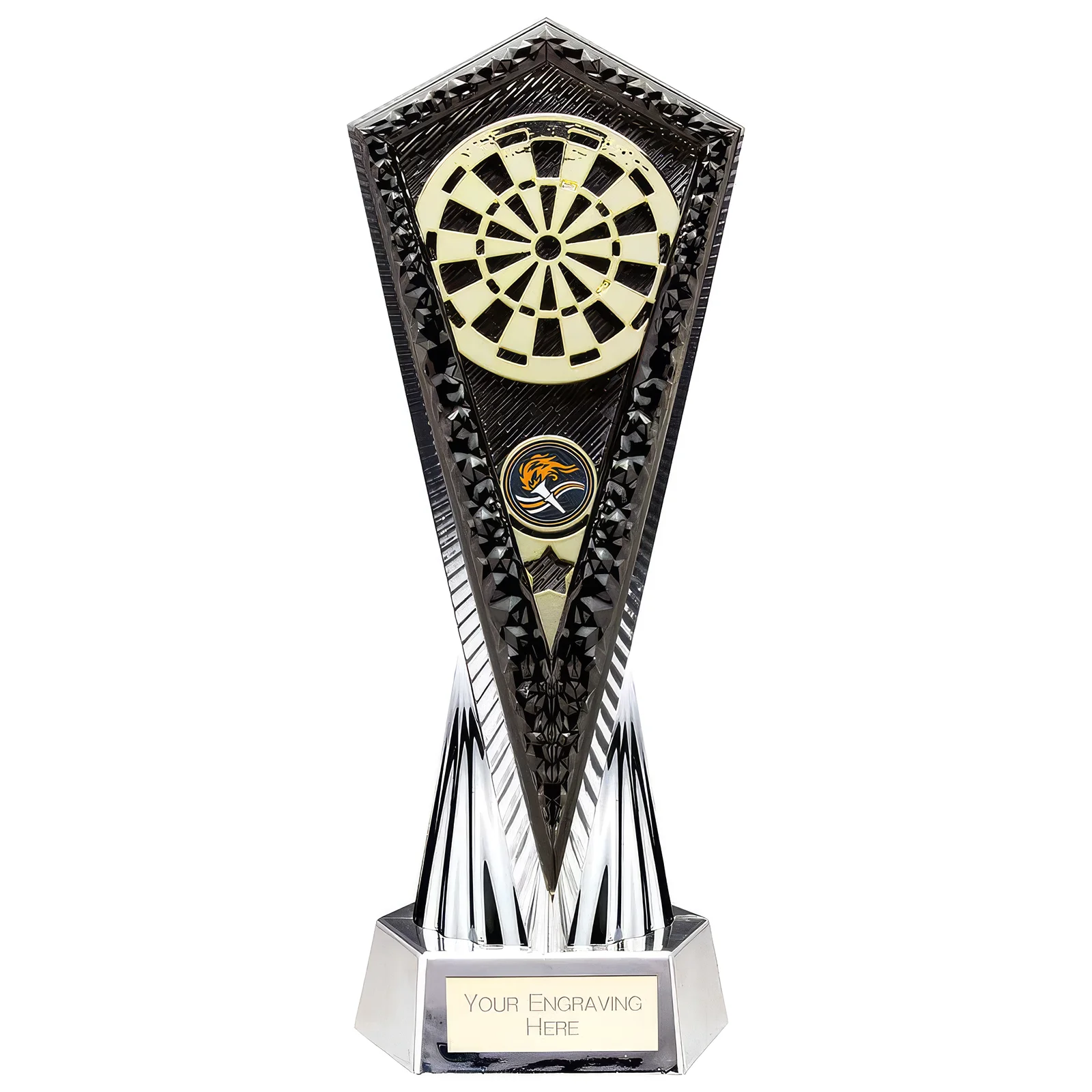 PA24026A.webp Inferno Darts Award Carbon Black & Ice Platinum 270mm - Image 1