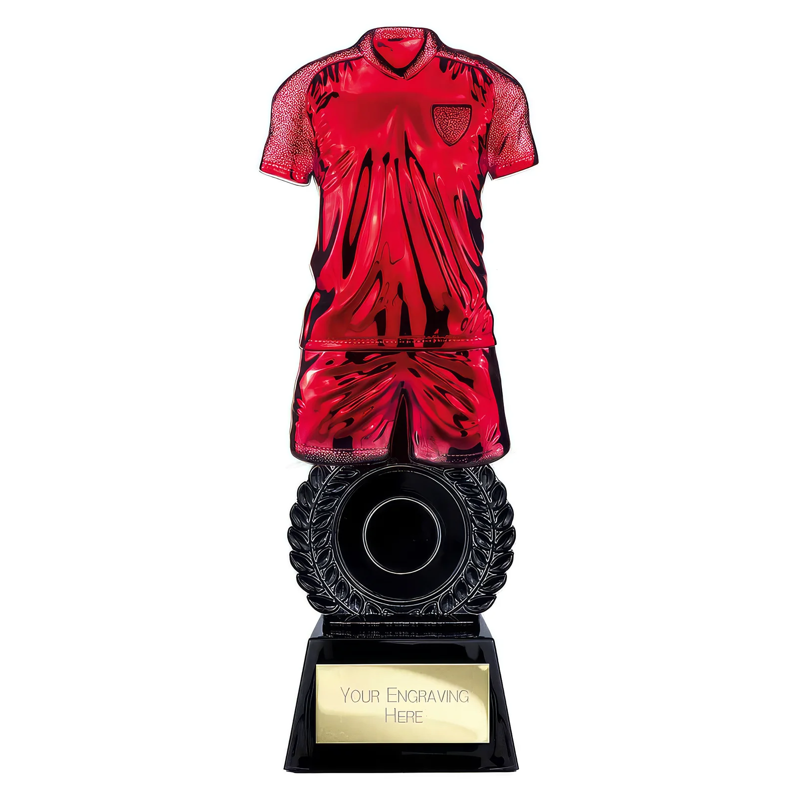 PA26076A.webp Intensity Football Award Metallic Red & Carbon Black 260mm - Image 1