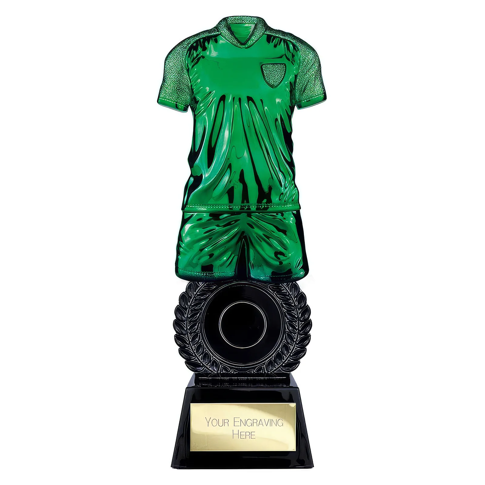 PA26077A.webp Intensity Football Award Metallic Green & Carbon Black 260mm - Image 1