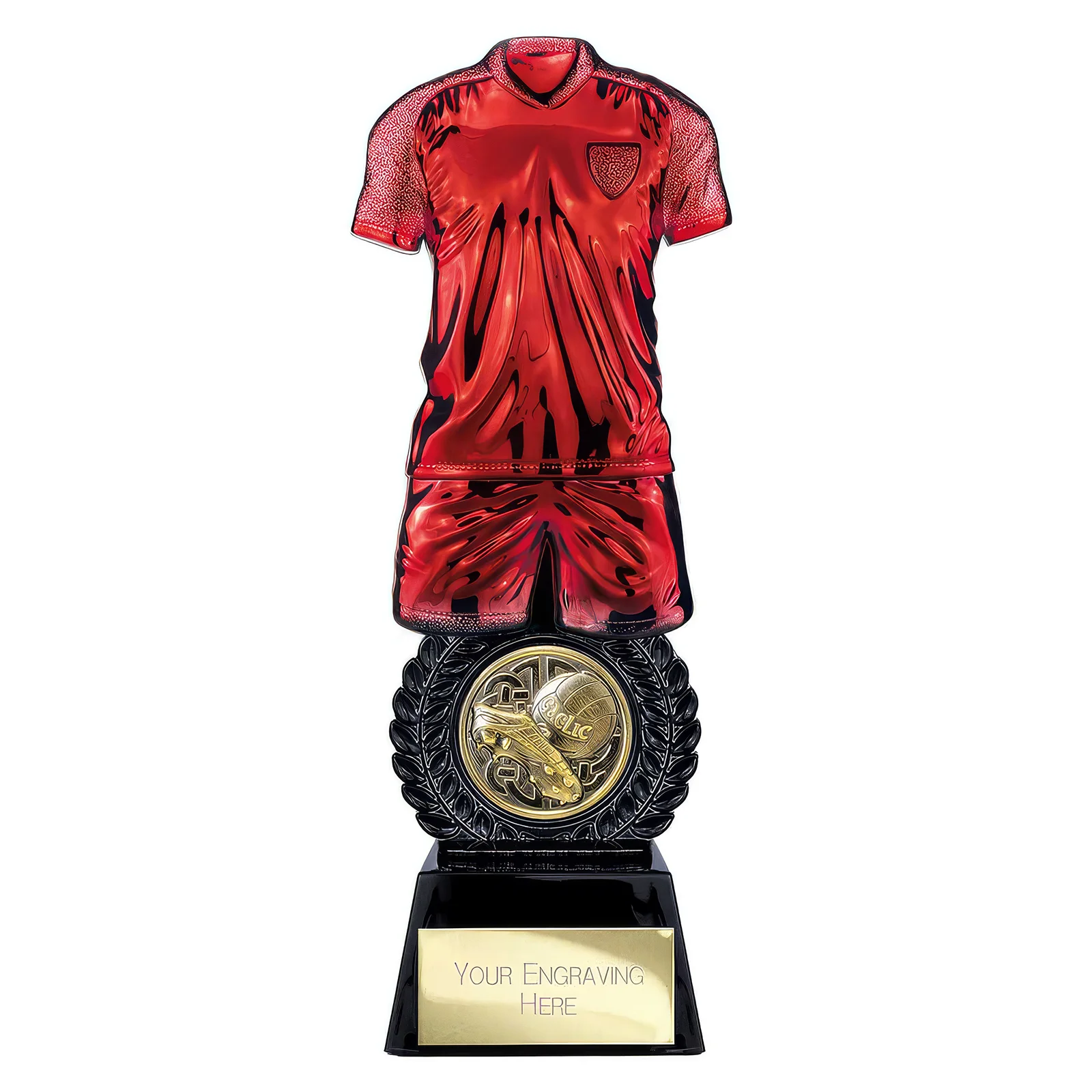 PV26016A.webp Intensity Gaelic Football Award Red & Carbon Black 260mm - Image 1