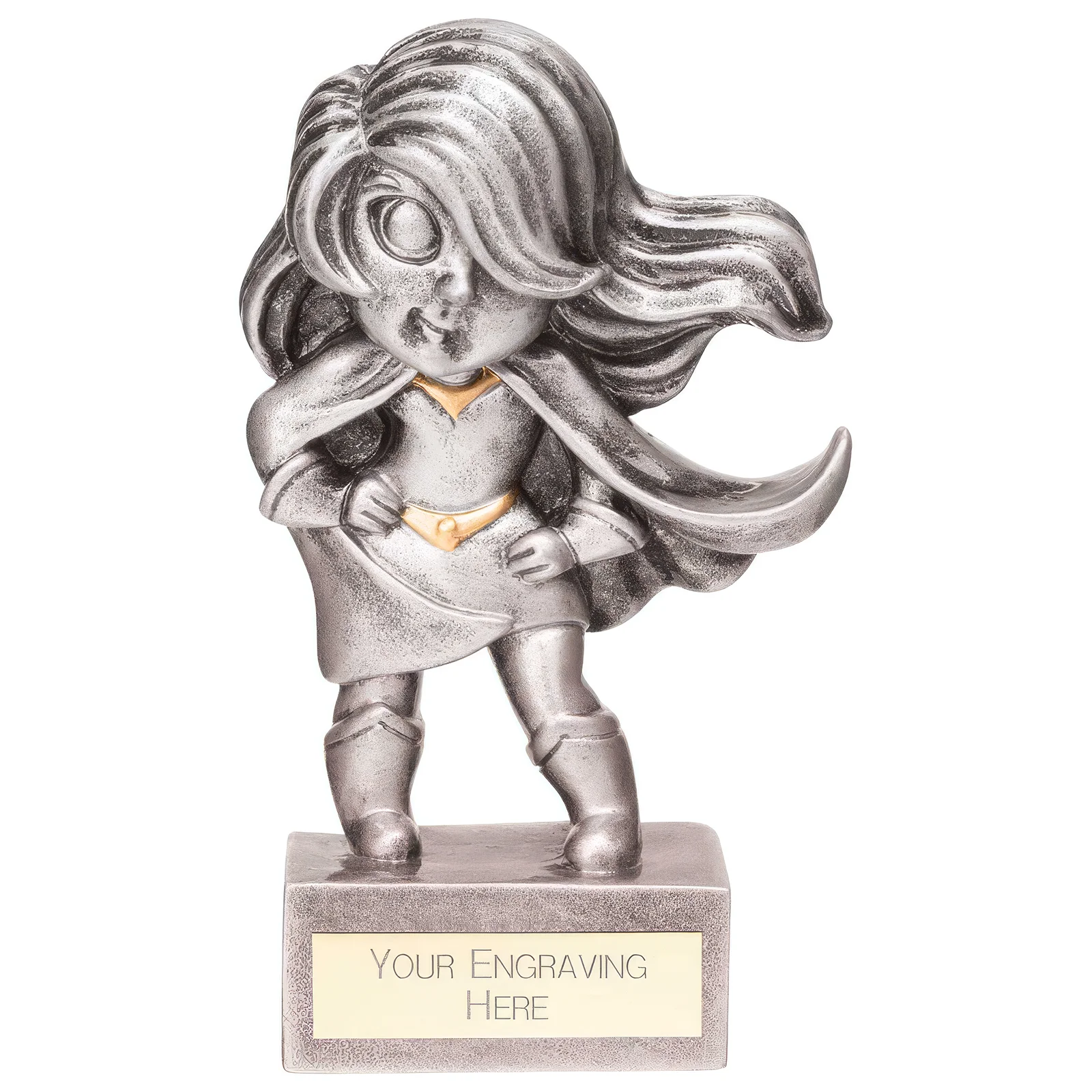 RF23034A.webp Superhero Female Award Antique silver 100mm - Image 1
