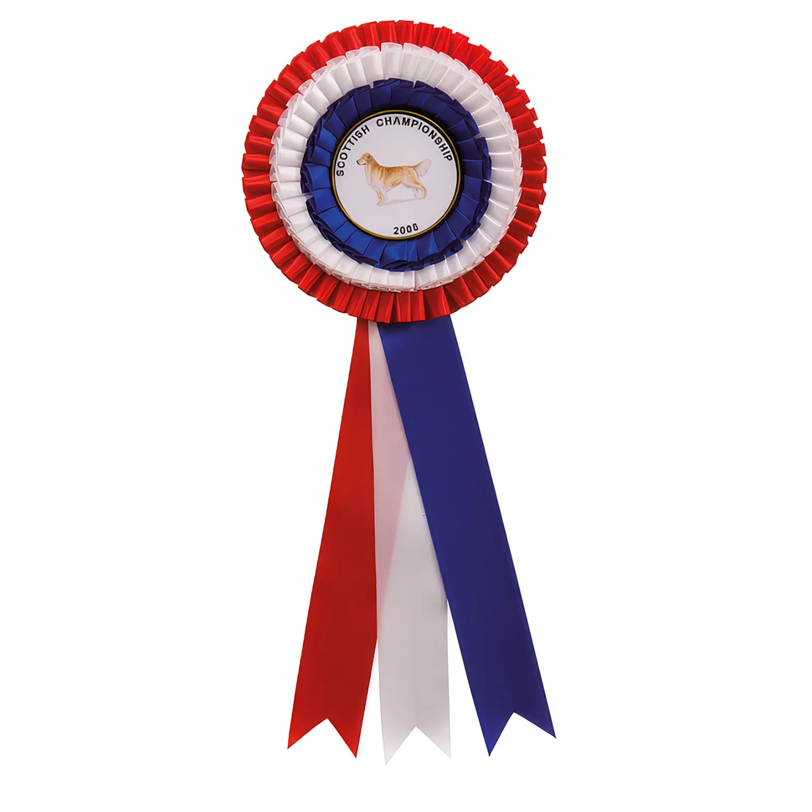 RO7416.webp Union Rosette Red White & Blue 305mm - Image 1