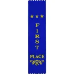 Recognition 1st Place Ribbon Blue 200 x 50mm