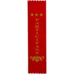 Recognition Participant Ribbon Red 200 x 50mm